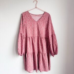 Cosonsen | Soft Pink Tiered Dress